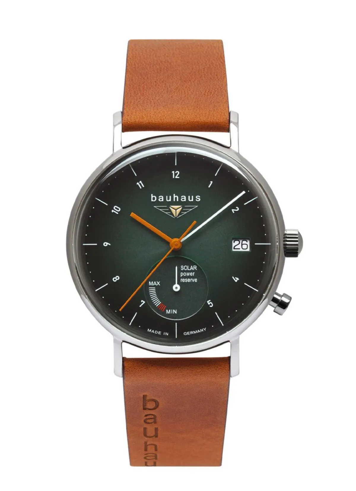 Hot BADER Bauhaus Solar-Herrenuhr Classic 2112-4