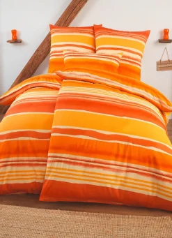 BADER Beidseitig bedruckte Bettwäsche-Garnitur in Polycotton-Qualität TERRA