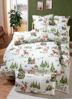 Best BADER Beidseitig bedruckte Bettwäsche-Garnitur aus Polycotton MULTICOLOR