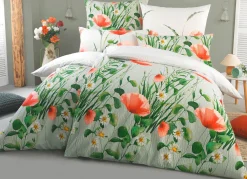 Discount EASYMAXX Beidseitig bedruckte Bettwäsche-Garnitur in Seersucker-Qualität multicolor