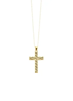 Best BADER Beidseitig tragbarer Kreuz-Anhänger mit synth. Zirkonia