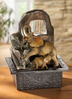 Discount BADER Beleuchteter Zimmerbrunnen GRAU-SCHWARZ