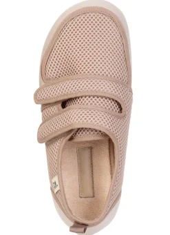 Hot BADER Bequeme Damen-Klettschuhe, Weite H, aus Mesh und Textilmaterial SAND