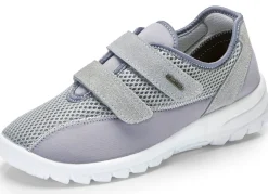 New BADER Bequeme Damen-Klettschuhe, Weite H, mit herausnehmbarem Fußbett GRAU