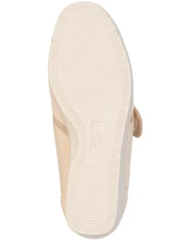 Sale BADER Bequeme Damen-Klettschuhe, aus angenehm gepolstertem Textilmaterial BEIGE