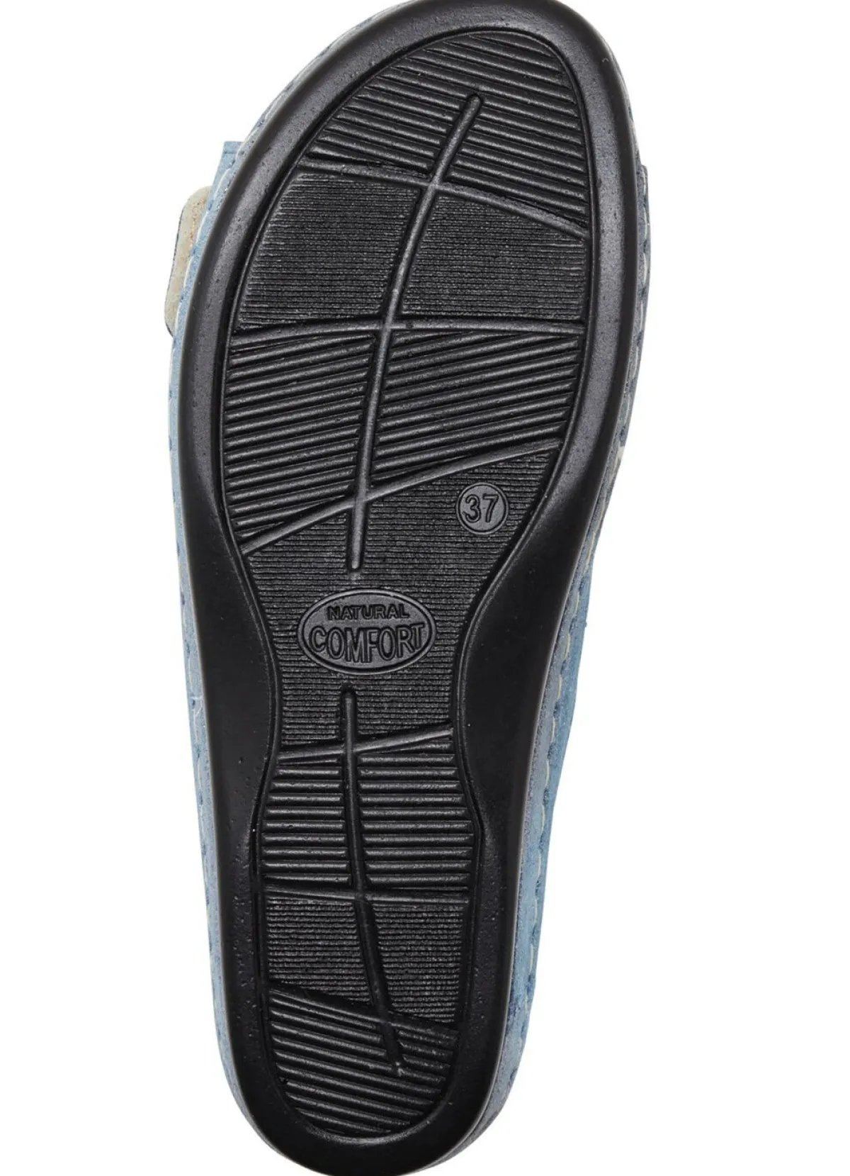 Best BADER Bequeme Damen-Pantoletten, Weite G, mit Klettverschluss JEANS
