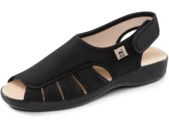 Outlet BADER Bequeme Damen-Sandalen, Weite H, mit angenehmer Polsterung SCHWARZ