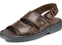 BADER Bequeme Herren-Sandalen, Weite K, mit herausnehmbarem Fußbett MOKKA