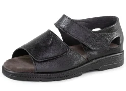 New BADER Bequeme Herren-Sandalen, Weite K, mit anatomisch geformtem Fußbett SCHWARZ