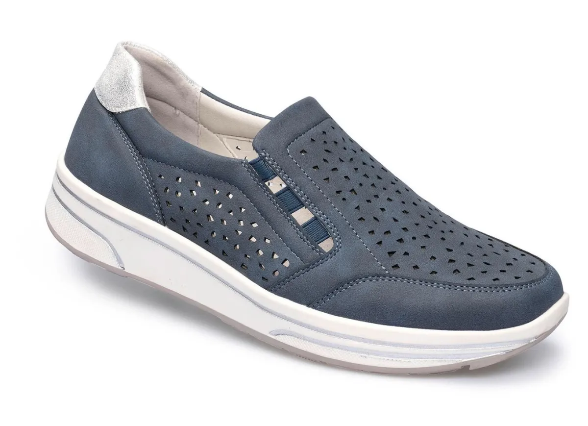 Hot BADER Bequemer Halbschuh mit Soft-Touch-Sohle BLAU