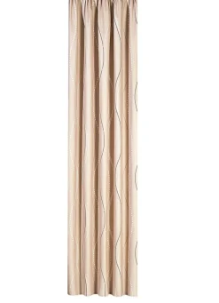 Clearance BADER Übergardine mit Wellen-Dessin und Universalschienenband BEIGE
