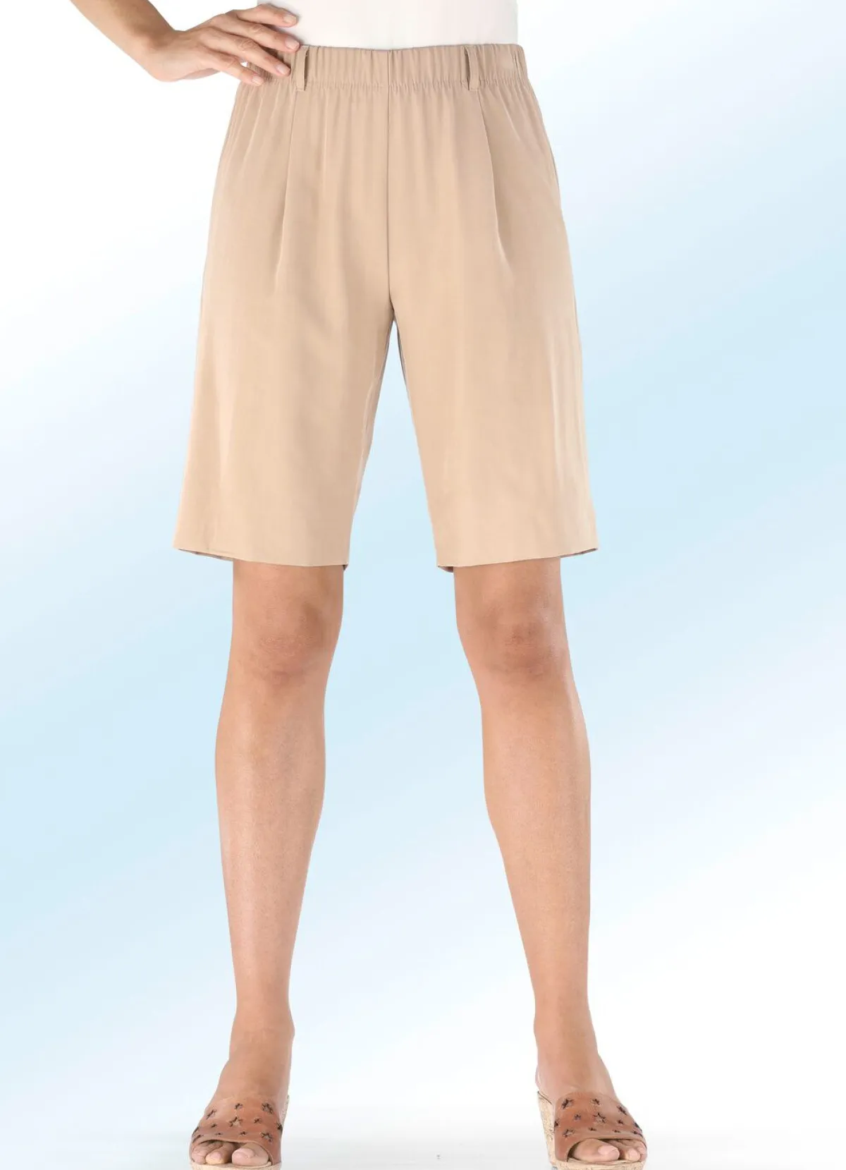 KLAUS MODELLE MADE IN GERMANY Bermudas in bequmer Schlupfform BEIGE