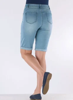 New BADER Bermudas mit Push-up-Effekt HELLBLAU
