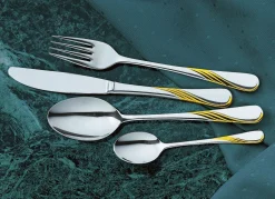 Outlet BADER Besteck-Set, 72-teilig, für 12 Personen EDELSTAHL/GOLD