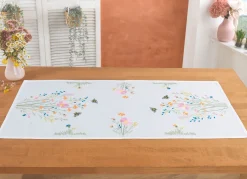 Sale BADER Bestickte Tisch- und Raumdekoration mit Wiesenblumen-Motiv MULTICOLOR