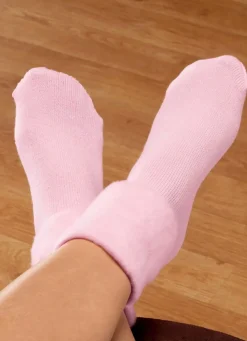 Discount BADER Bettsocken, 3 Paar PINK-HELLBLAU-LAVENDEL