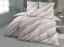 Clearance BADER Bettwäsche-Garnitur in Flanell-Qualität BRAUN