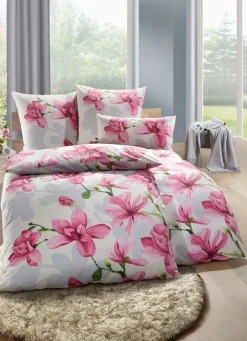Best BADER Bettwäsche-Garnitur mit opulentem Magnolien-Dessin MULTICOLOR