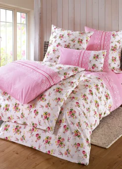 Outlet BADER Bettwäsche-Garnitur mit Reißverschluss ROSA