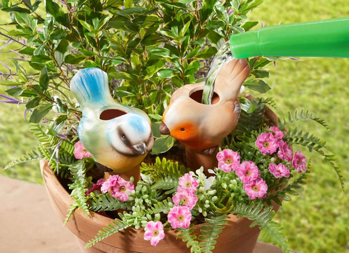 Outlet BADER Bewässerungsvögel, 2er-Set bunt