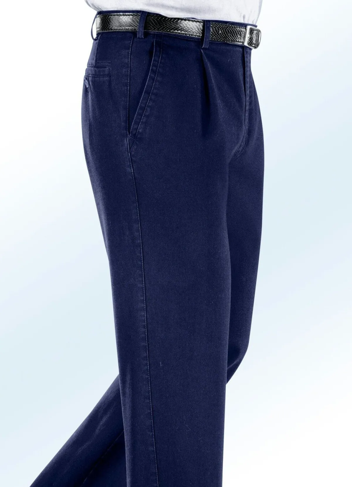 Hot BADER Bügelfreie Jeans mit Gürtel in 3 Farben DARKBLUE
