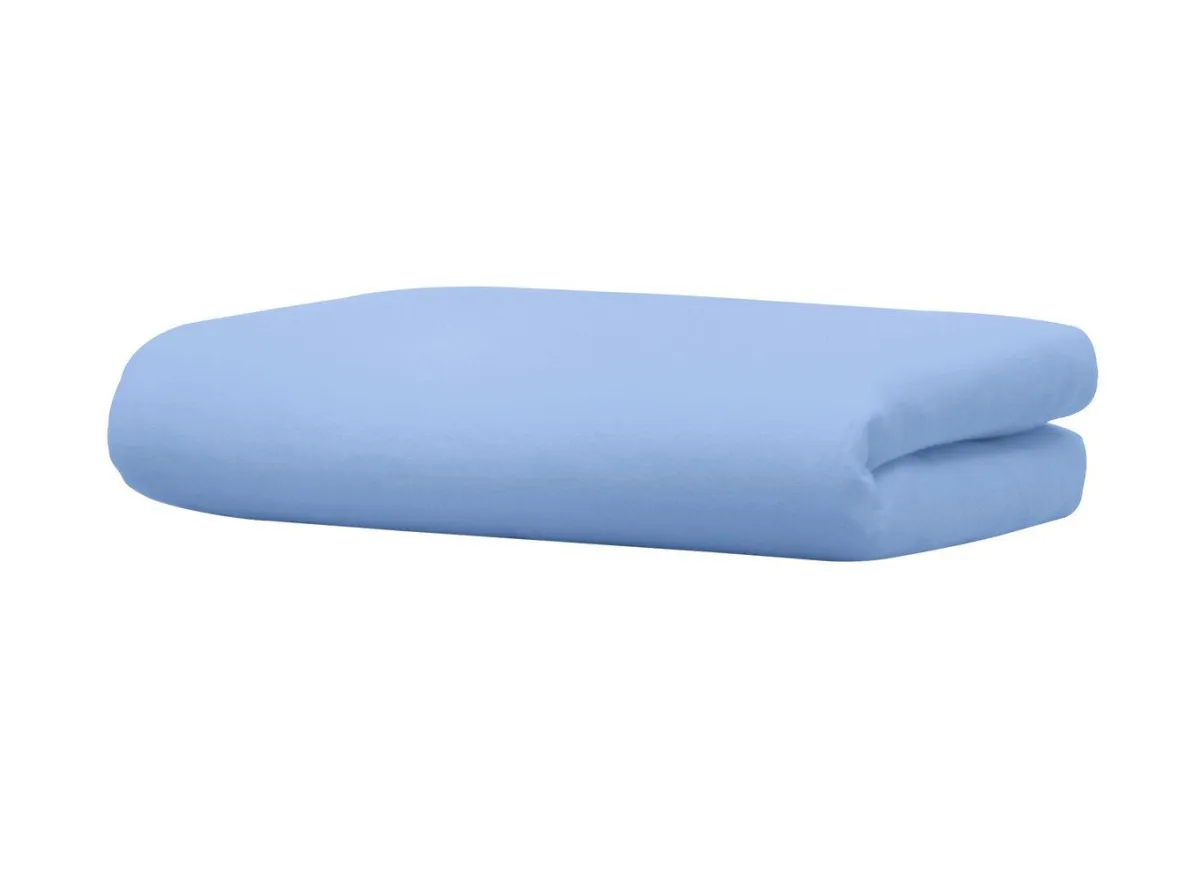 Outlet BADER Biber-Betttuch aus 100% Baumwolle BLEU