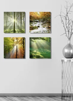 Hot BADER Bilder-Set, 4-teilig, mit Waldmotiven