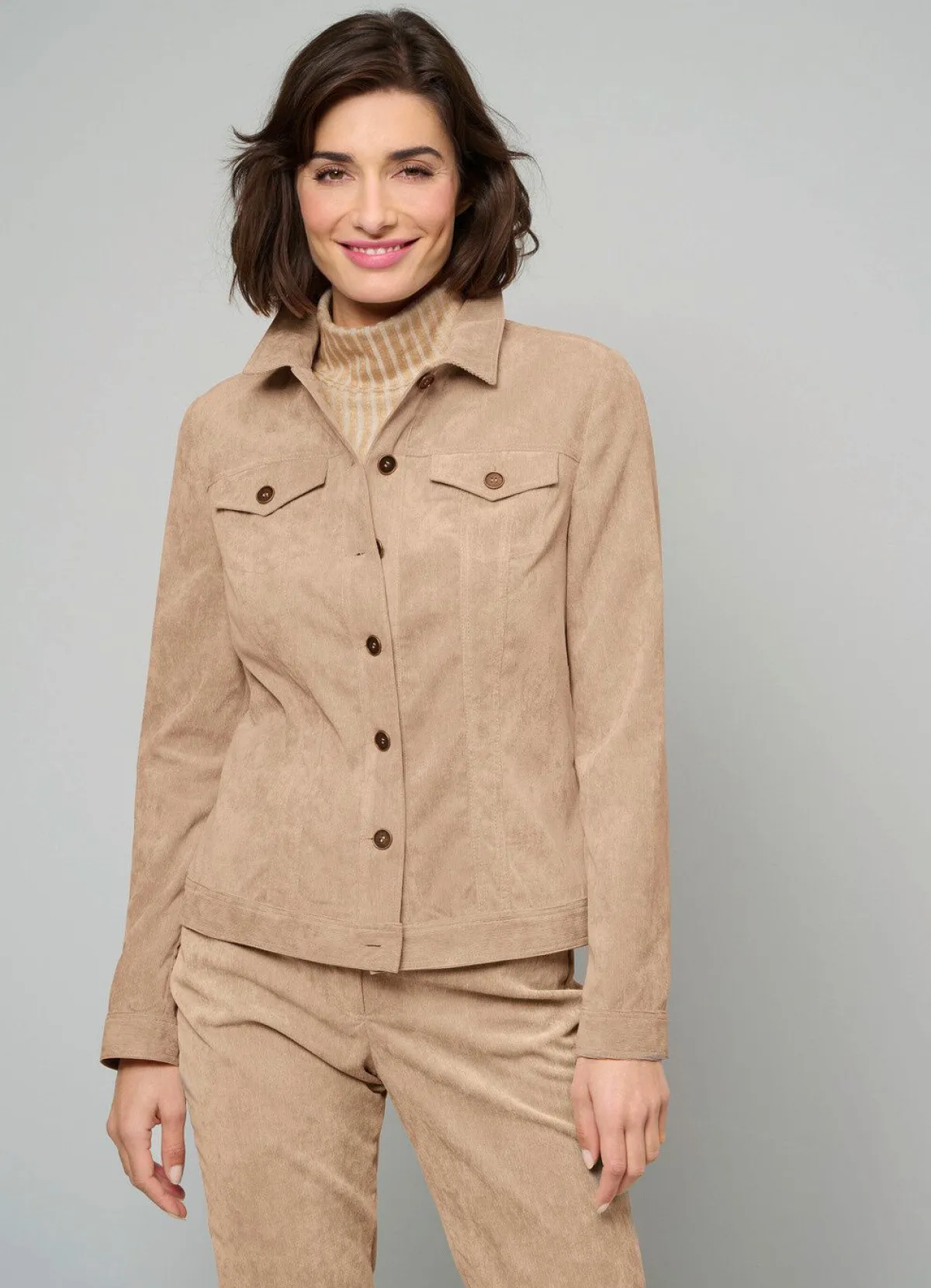 Best BADER Blazer aus Cord CAMEL