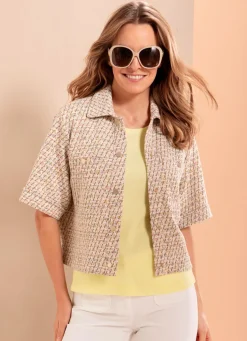 Clearance BADER Blazer mit Glitzereffekten BEIGE-BUNT