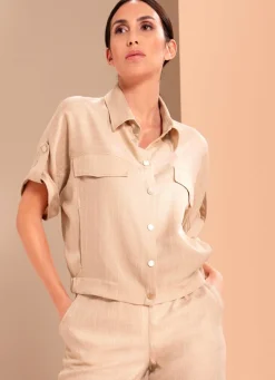 Outlet BADER Blazer mit Hemdkragen TAUPE