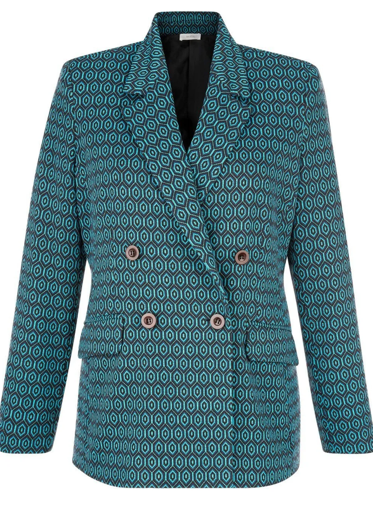 Clearance BADER Blazer mit interessantem Dessin PETROL-SCHWARZ