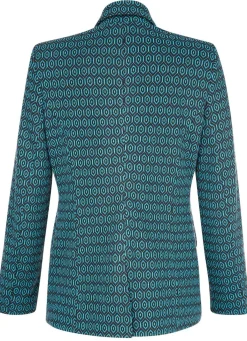 Clearance BADER Blazer mit interessantem Dessin PETROL-SCHWARZ