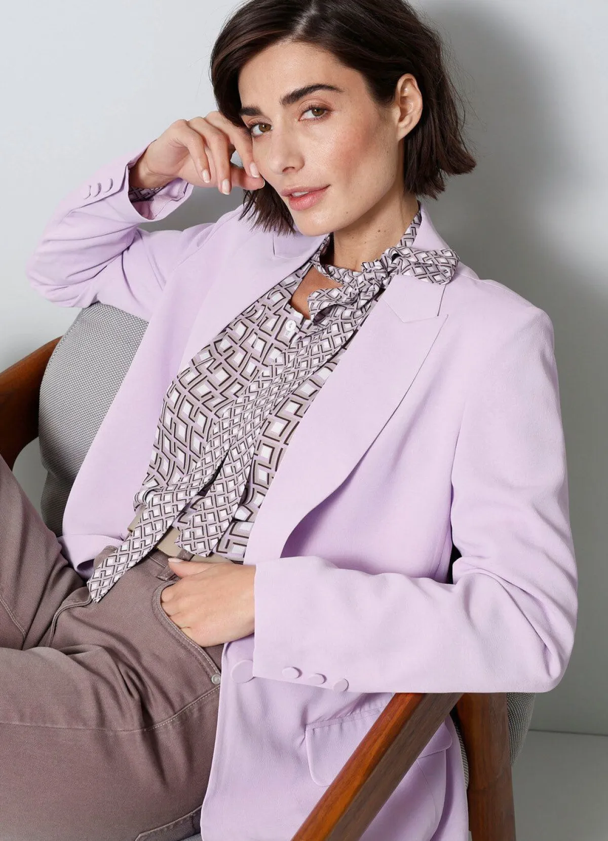 Discount BADER Blazer mit Knopfleiste FLIEDER