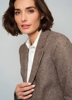 Hot BADER Blazer mit Pattentaschen BRAUN MELIERT