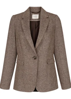 Hot BADER Blazer mit Pattentaschen BRAUN MELIERT