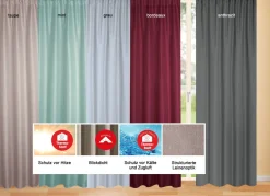 Clearance BADER Blickdichter Verdunkelungsschal in strukturierter Leinenoptik TAUPE