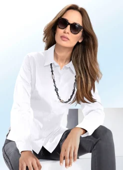 Clearance BADER Bluse mit Hemdkragen WEISS