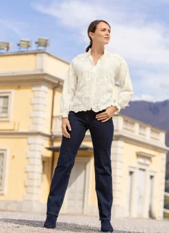 Online B/ANCA Bluse mit Rüschenzier CREMÉ