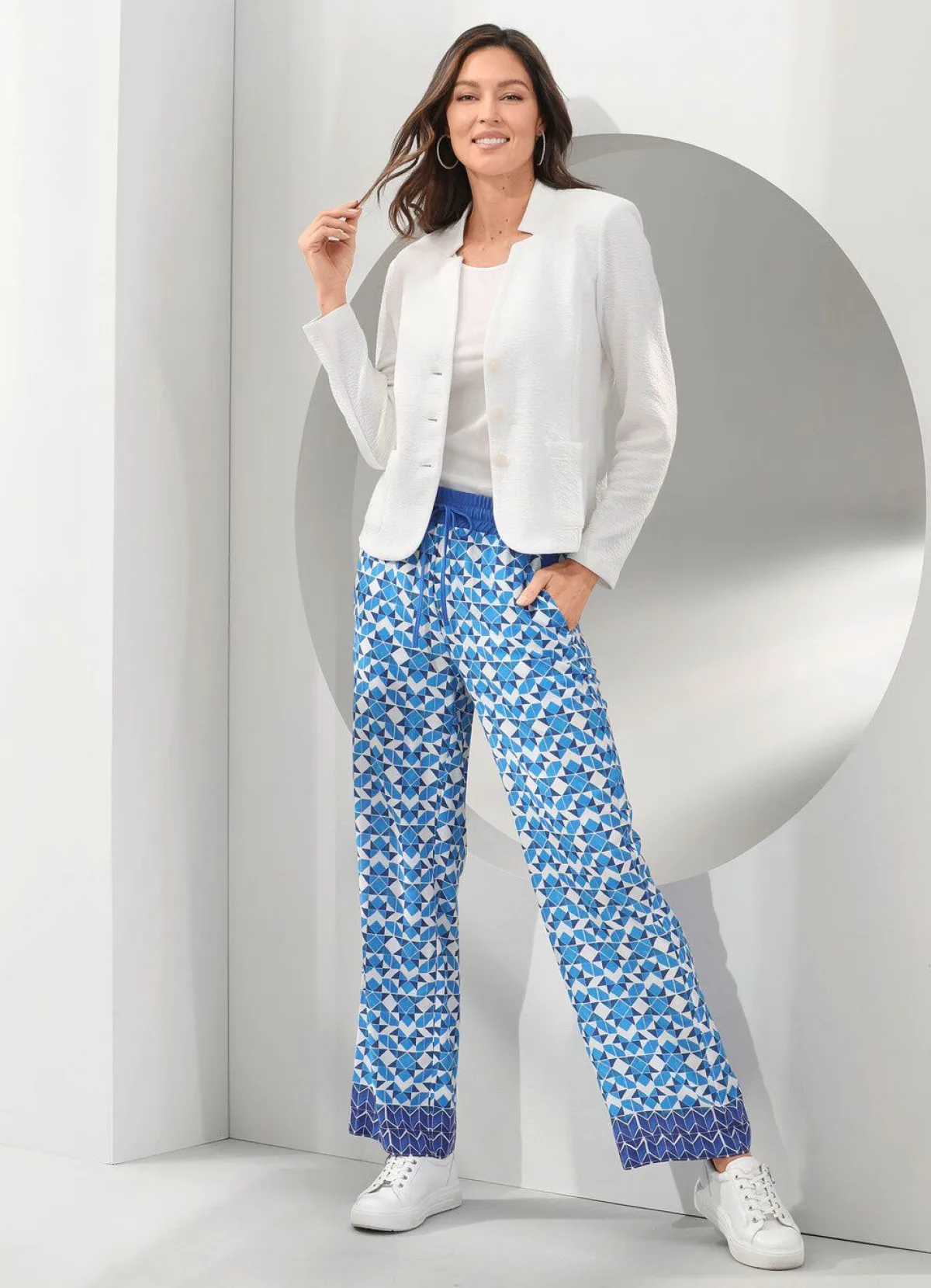 BADER Blusenblazer mit Schulterpolstern ECRU
