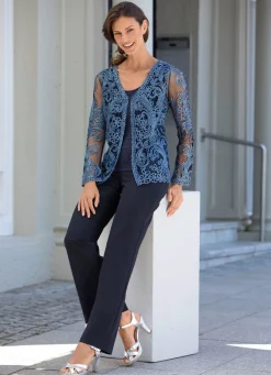 Online BADER Blusenjacke mit Schmuckknöpfen MARINE-BLEU