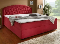 Sale BADER Boxspringbett mit Bettkasten und Topper ROT