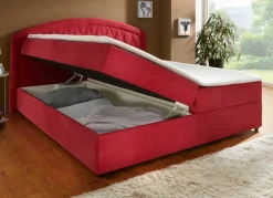 Sale BADER Boxspringbett mit Bettkasten und Topper ROT