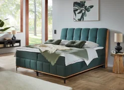Sale BADER Boxspringbett mit Bettkästen und Kaltschaum-Topper GRÜN