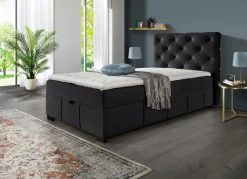 Clearance BADER Boxspringbett mit Kaltschaumtopper ANTHRAZIT
