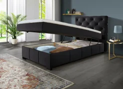 Clearance BADER Boxspringbett mit Kaltschaumtopper ANTHRAZIT