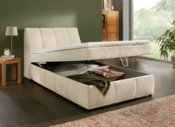 Sale BADER Boxspringbett mit Stauraum im Kopfteil und Bettkasten CREME