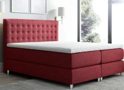 New BADER Boxspringbett mit Topper ROT