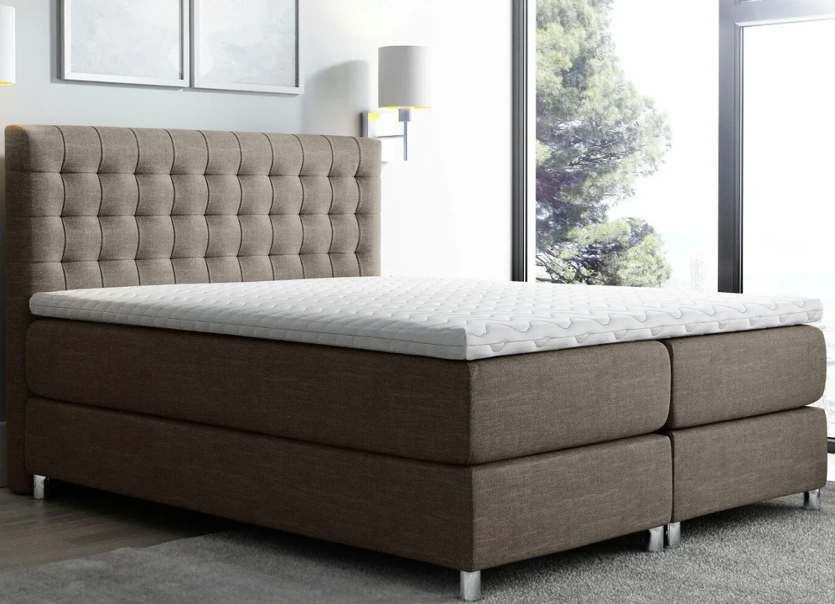 Sale BADER Boxspringbett mit Topper BRAUN