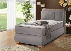 New BADER Boxspringbett mit Topper GRAU