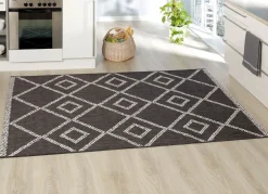 Hot BADER Brücken und Teppiche im natürlichen Sisal-Look ANTHRAZIT-WEISS